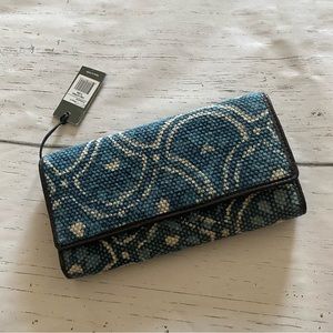 Myra Bag Indigo Leaf Blue Wallet